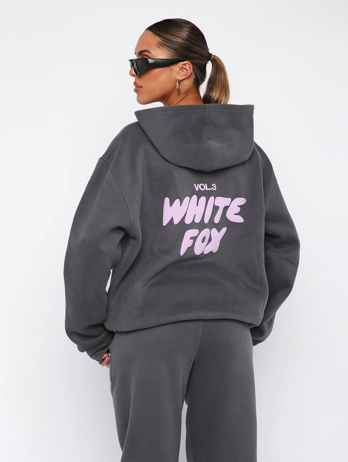 Luxe Loungewear Set – White Fox Edition für Damen | Zweiteilig & Bequem