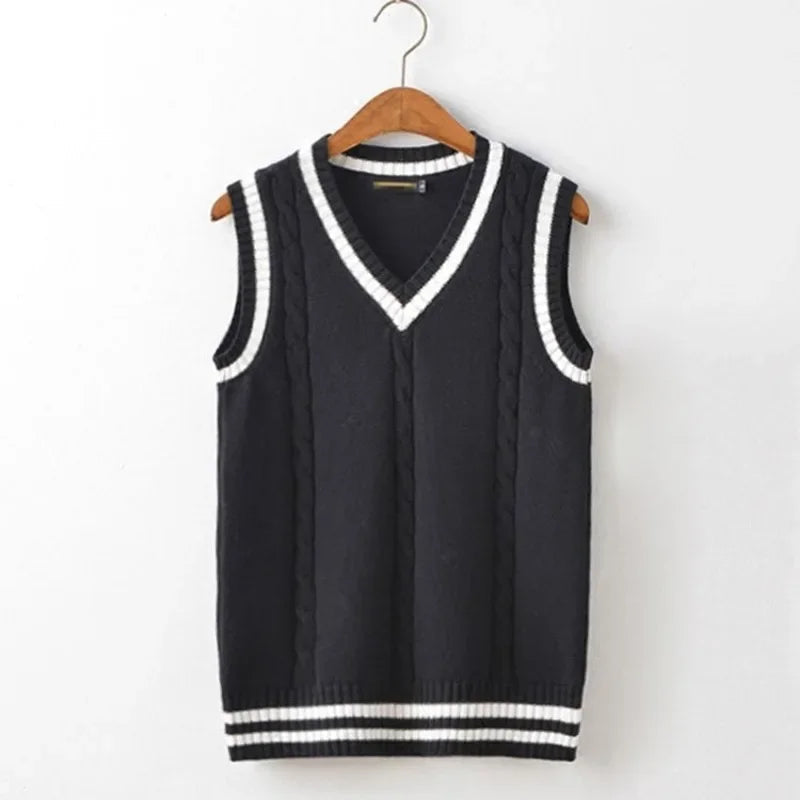 Damen Ärmellose Strickweste mit Kabelmuster | Livia