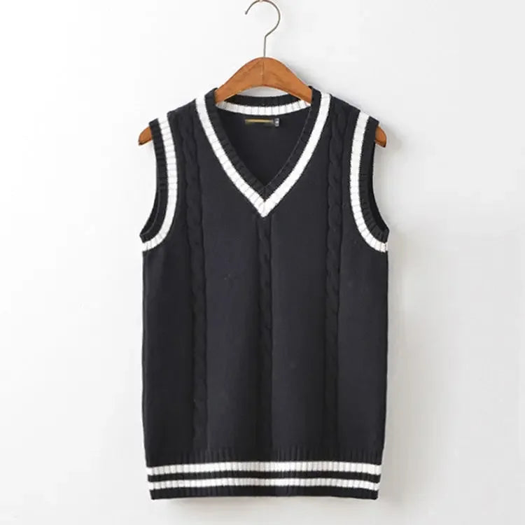 Damen Ärmellose Strickweste mit Kabelmuster | Livia