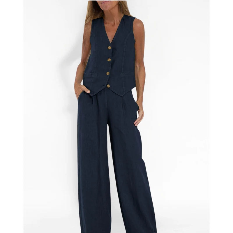 Damen Zweiteiler mit Ärmellosem Top & Hose | Linara