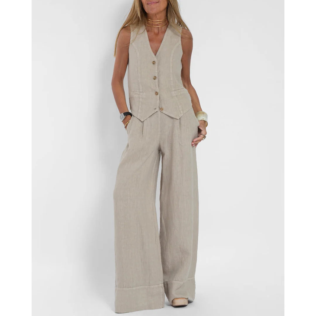 Damen Zweiteiler mit Ärmellosem Top & Hose | Linara