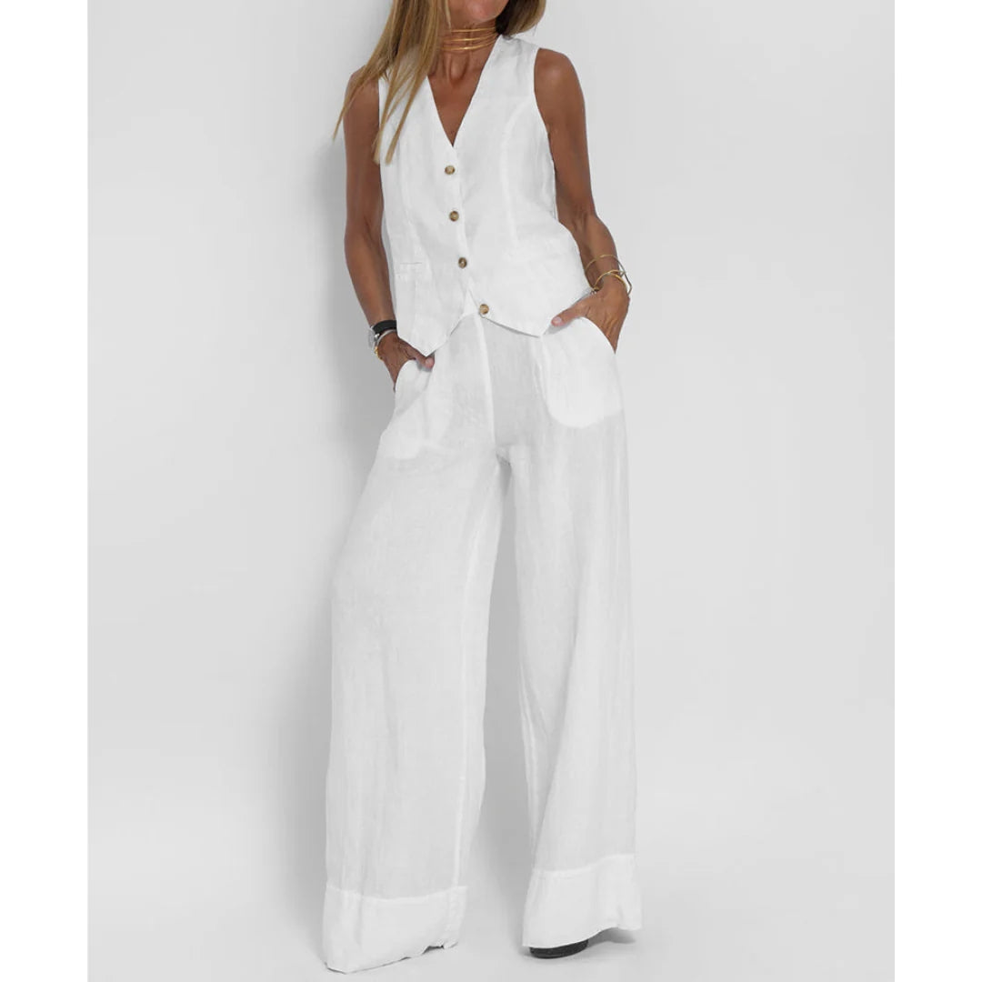 Damen Zweiteiler mit Ärmellosem Top & Hose | Linara