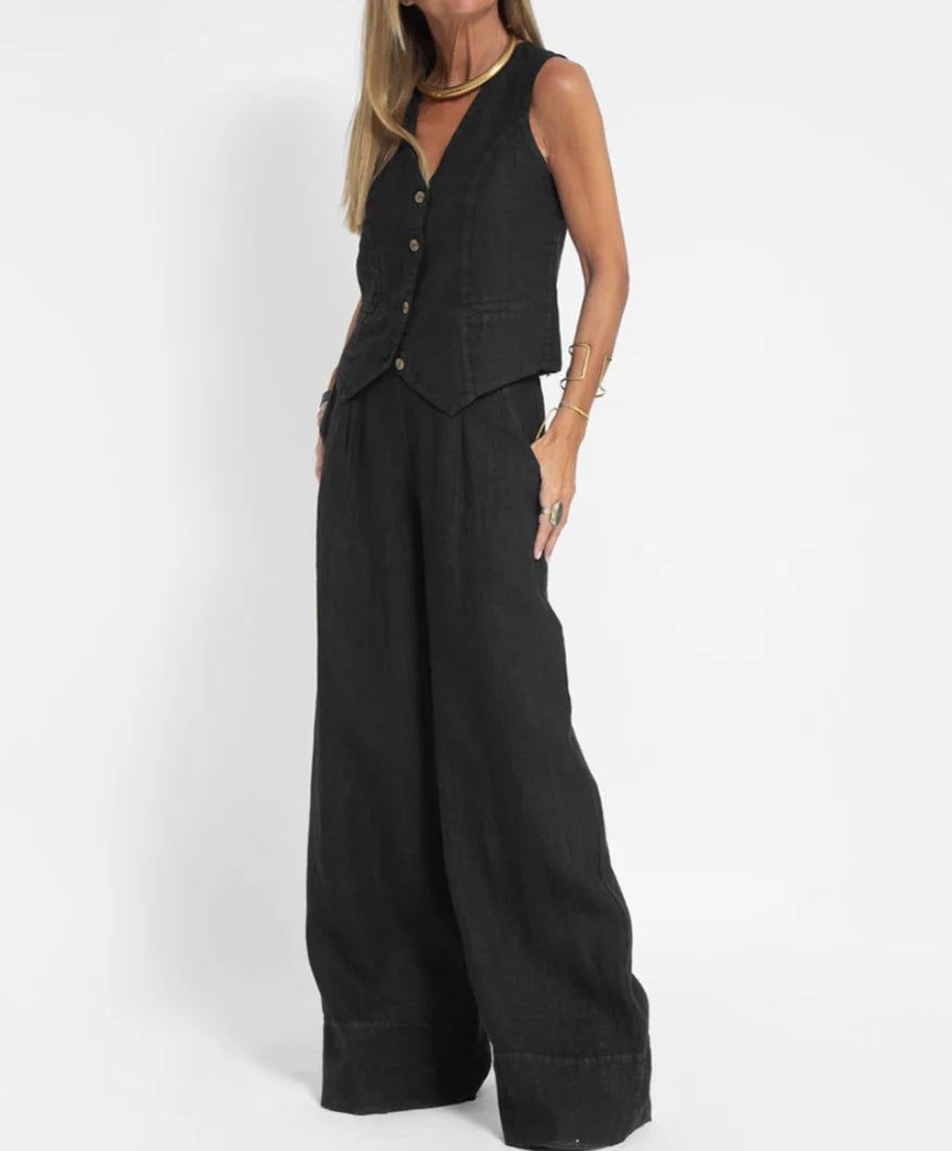 Damen Zweiteiler mit Ärmellosem Top & Hose | Linara