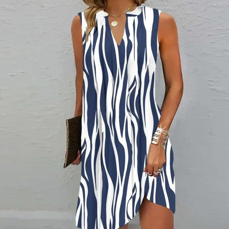 Damen Ärmelloses V-Ausschnitt Sommerkleid | Loretta