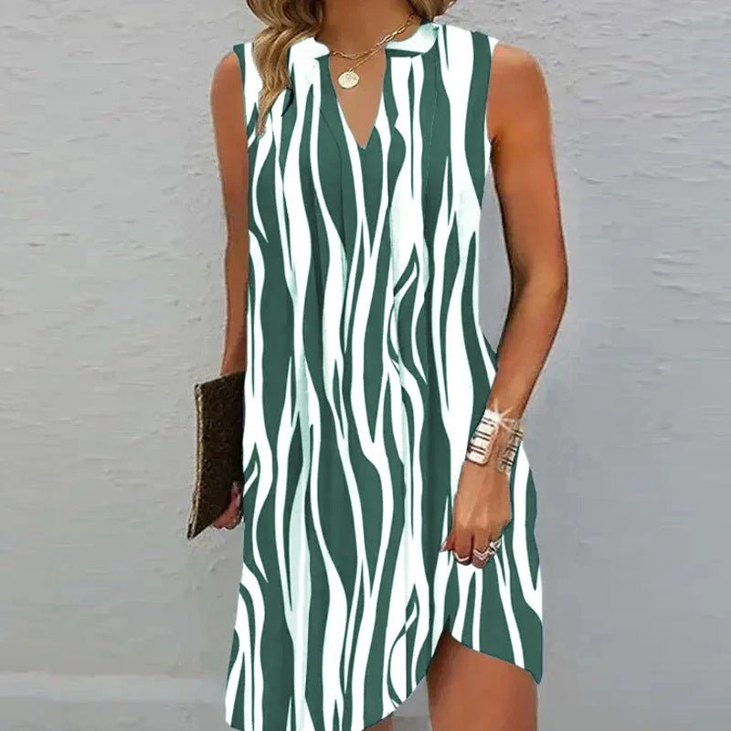 Damen Ärmelloses V-Ausschnitt Sommerkleid | Loretta