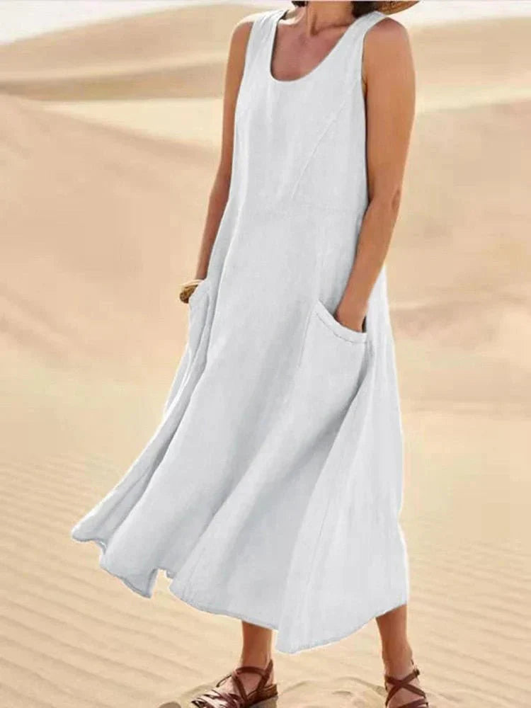 Damen Maxikleid mit Taschen – Luftig und Elegant | Serelina
