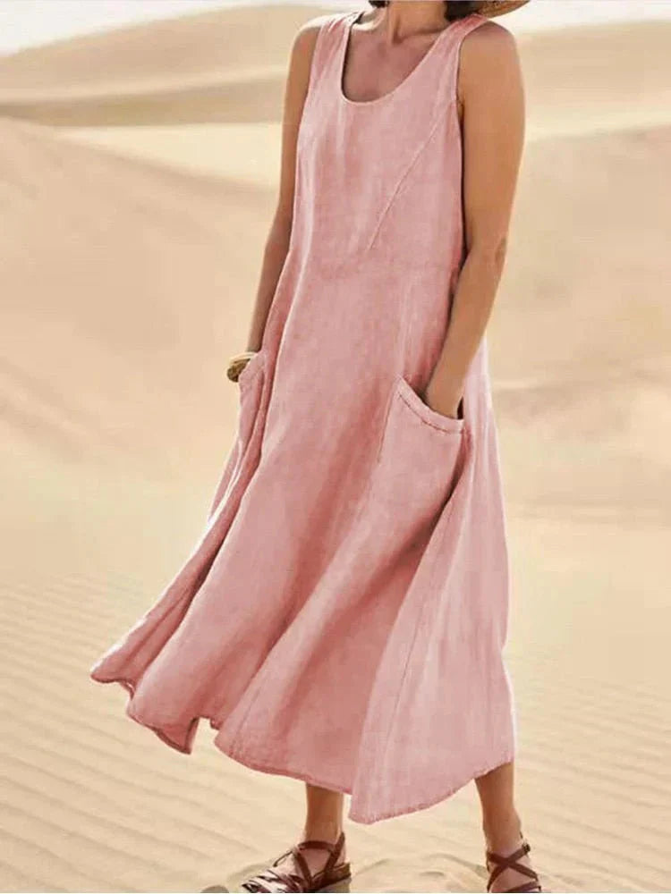Damen Maxikleid mit Taschen – Luftig und Elegant | Serelina