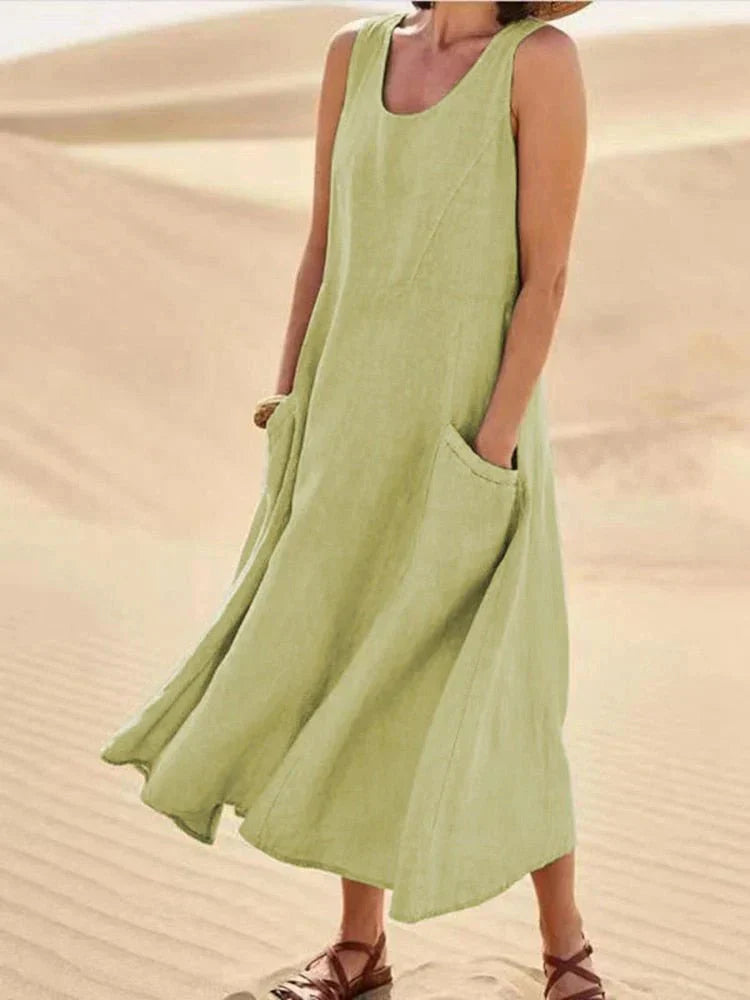 Damen Maxikleid mit Taschen – Luftig und Elegant | Serelina