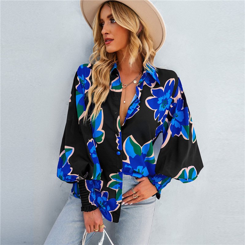 Damen Hemd mit abstraktem Muster und Oversize-Schnitt | Nalia