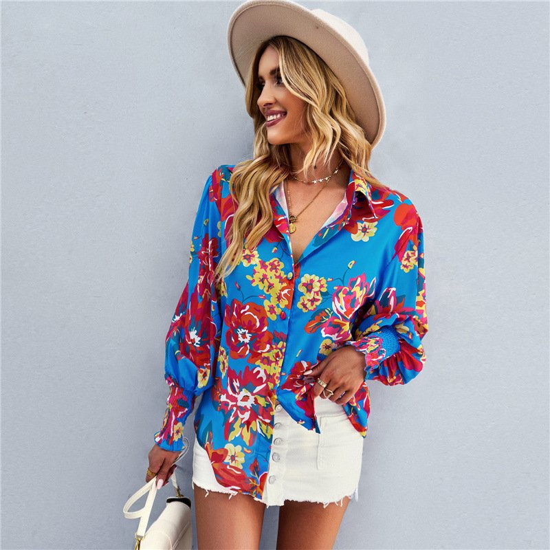 Damen Hemd mit abstraktem Muster und Oversize-Schnitt | Nalia