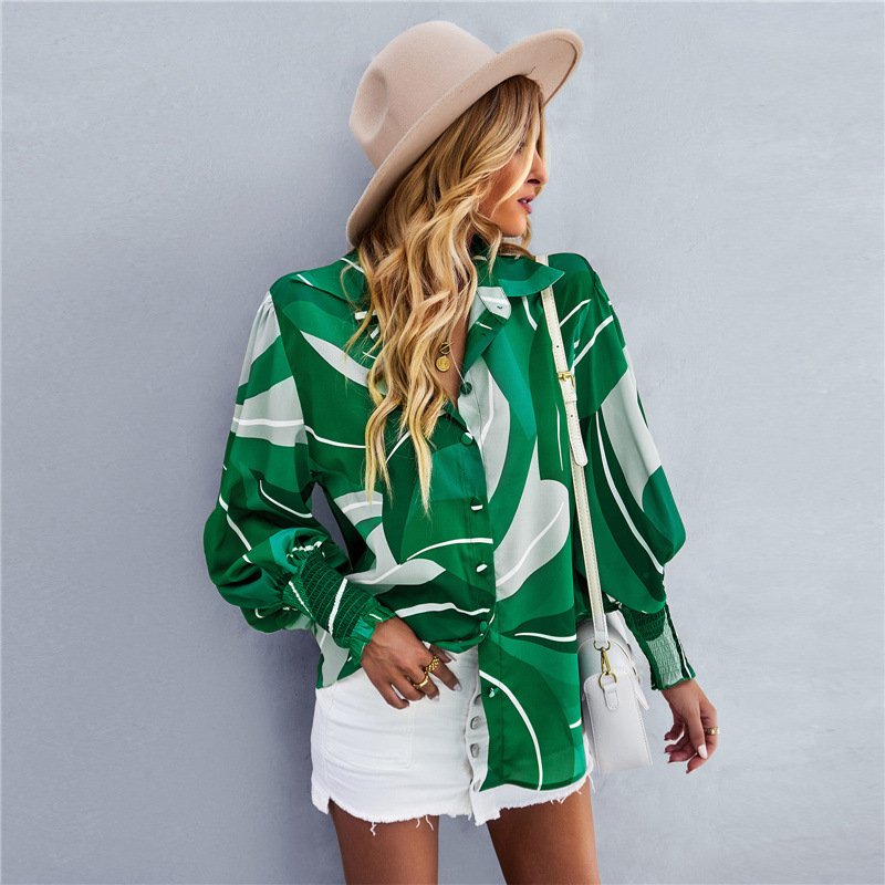 Damen Hemd mit abstraktem Muster und Oversize-Schnitt | Nalia