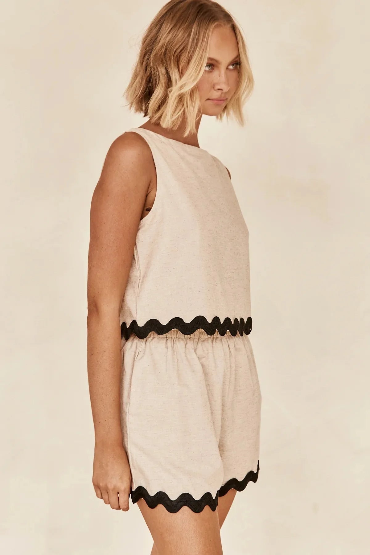 Damen Set mit Schößchen-Top & Shorts – Luftig & Sommerlich | Malia