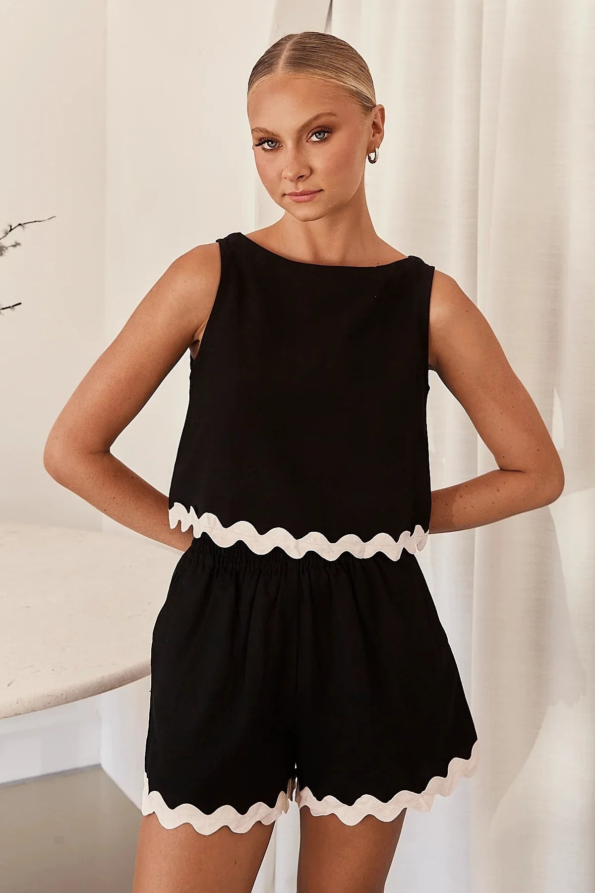 Damen Set mit Schößchen-Top & Shorts – Luftig & Sommerlich | Malia