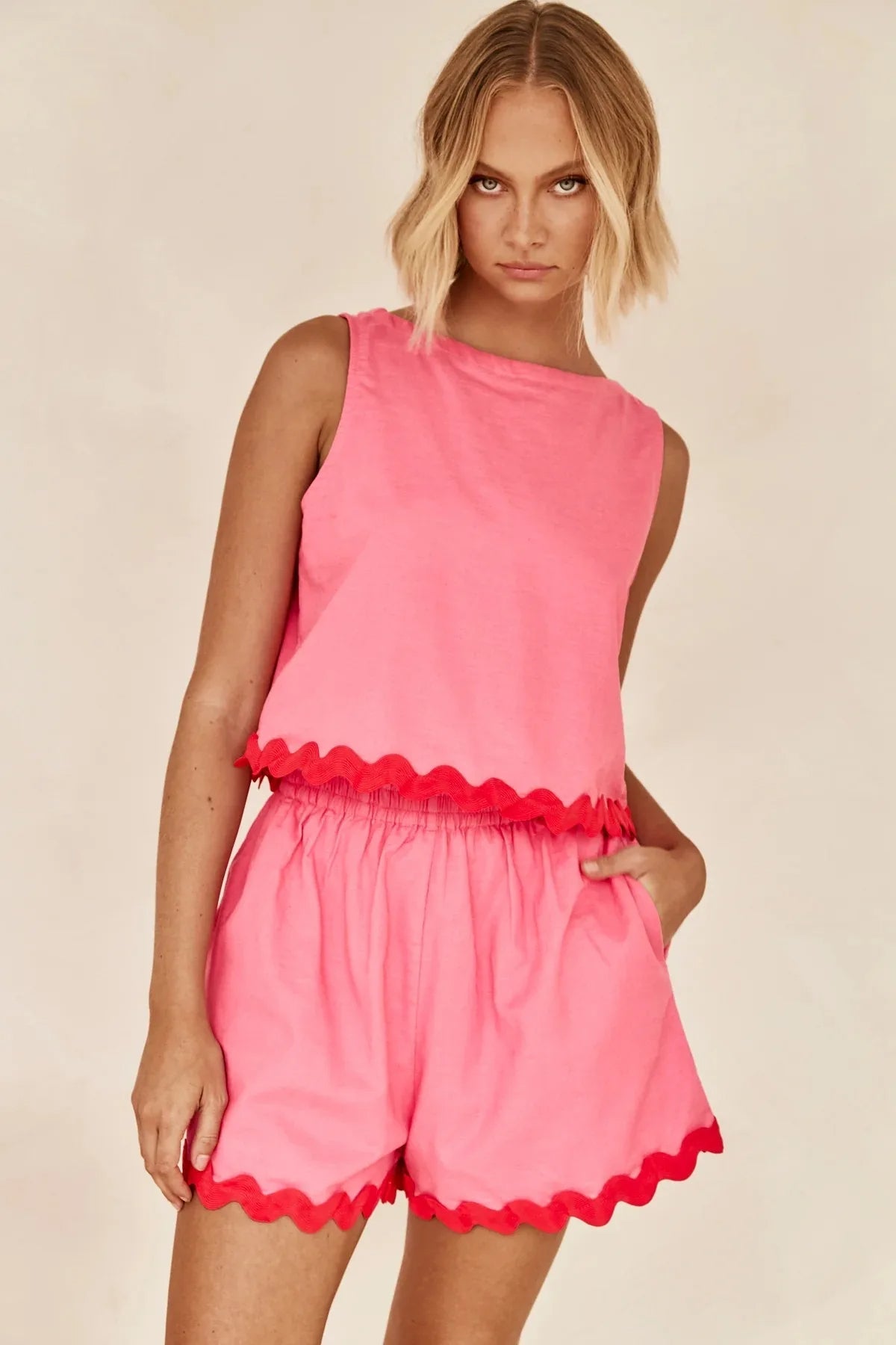Damen Set mit Schößchen-Top & Shorts – Luftig & Sommerlich | Malia