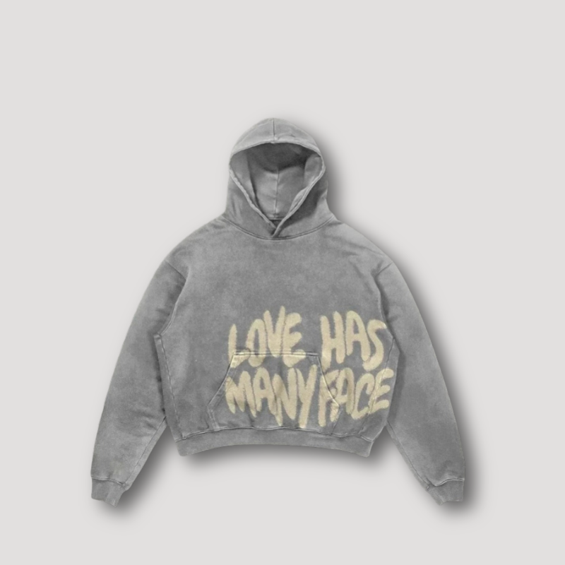 Love Earth Hoodie – Unisex Retro Kapuzenpullover mit Statement-Print