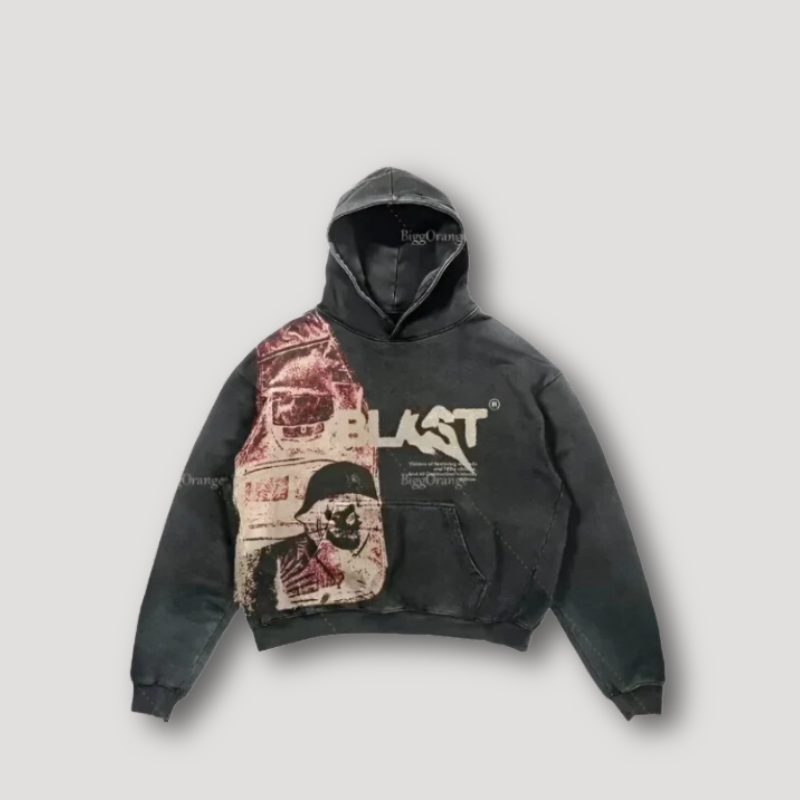 Love Earth Hoodie – Unisex Retro Kapuzenpullover mit Statement-Print