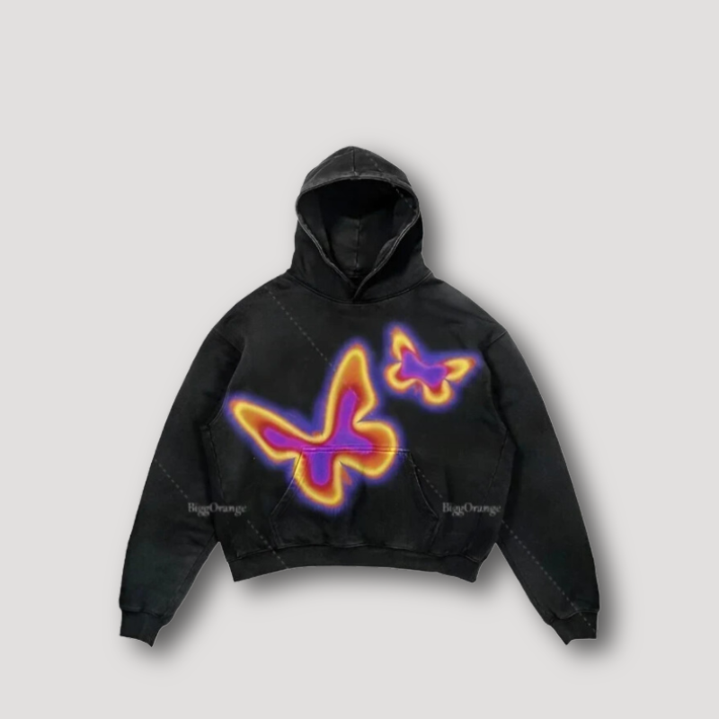 Love Earth Hoodie – Unisex Retro Kapuzenpullover mit Statement-Print