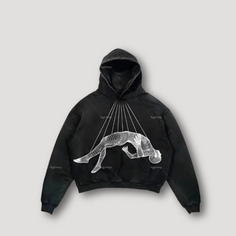 Love Earth Hoodie – Unisex Retro Kapuzenpullover mit Statement-Print