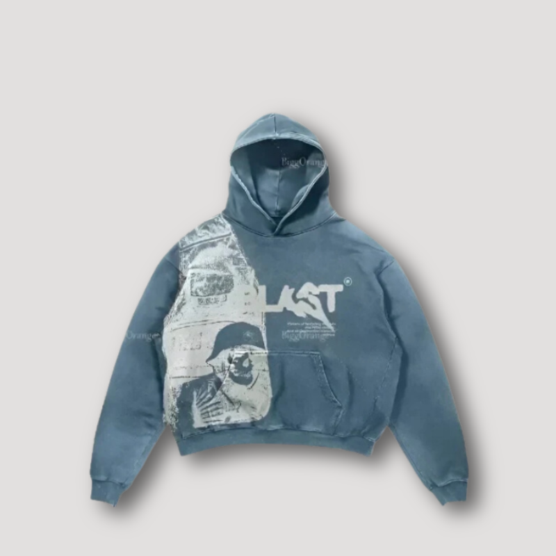 Love Earth Hoodie – Unisex Retro Kapuzenpullover mit Statement-Print