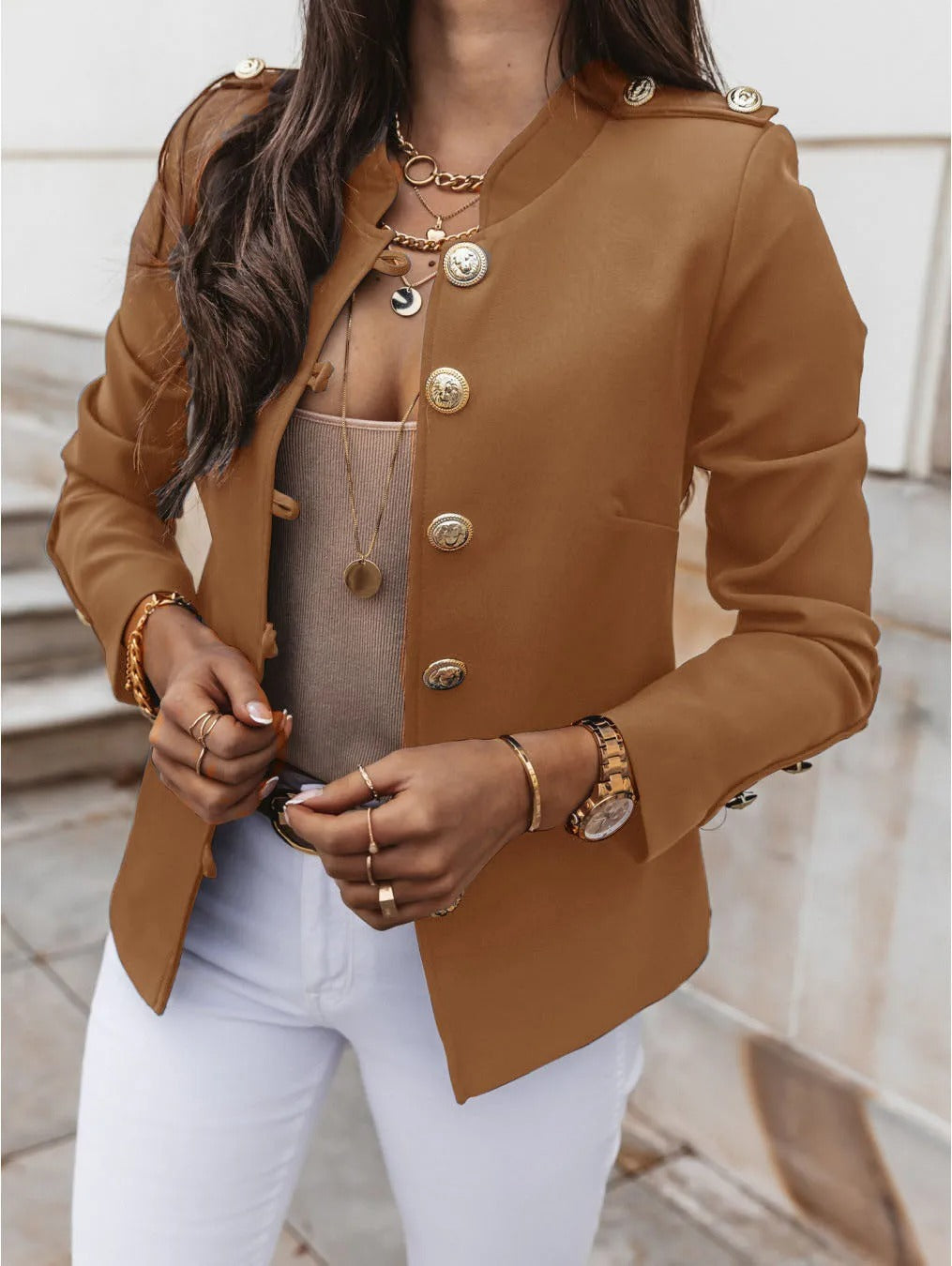 Damen Blazerjacke mit O-Ausschnitt | Annemarie