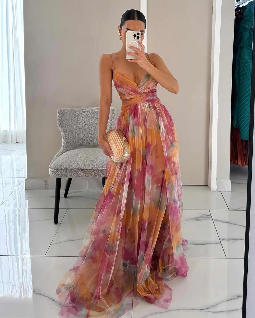 Damen Maxi Kleid mit Blumenmuster | Valeska
