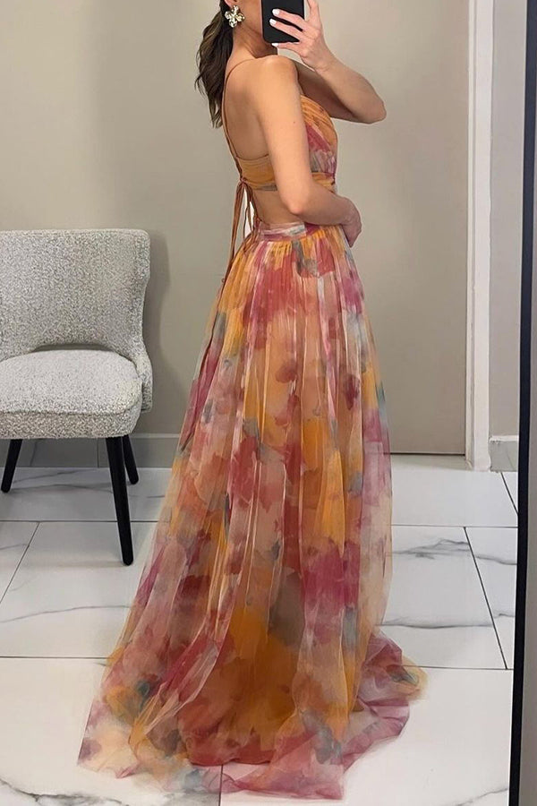 Damen Maxi Kleid mit Blumenmuster | Valeska