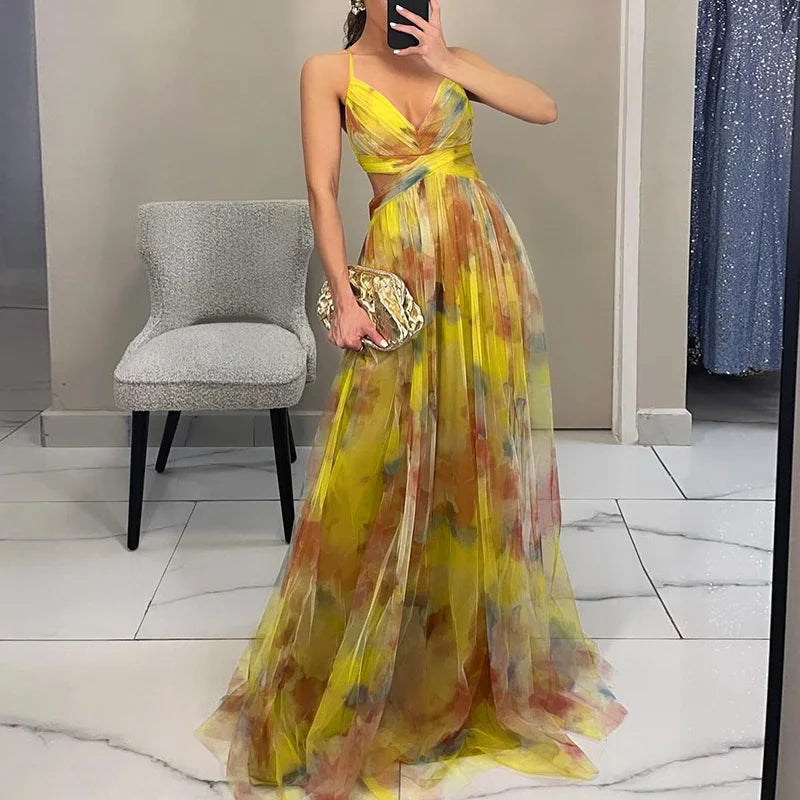 Damen Maxi Kleid mit Blumenmuster | Valeska