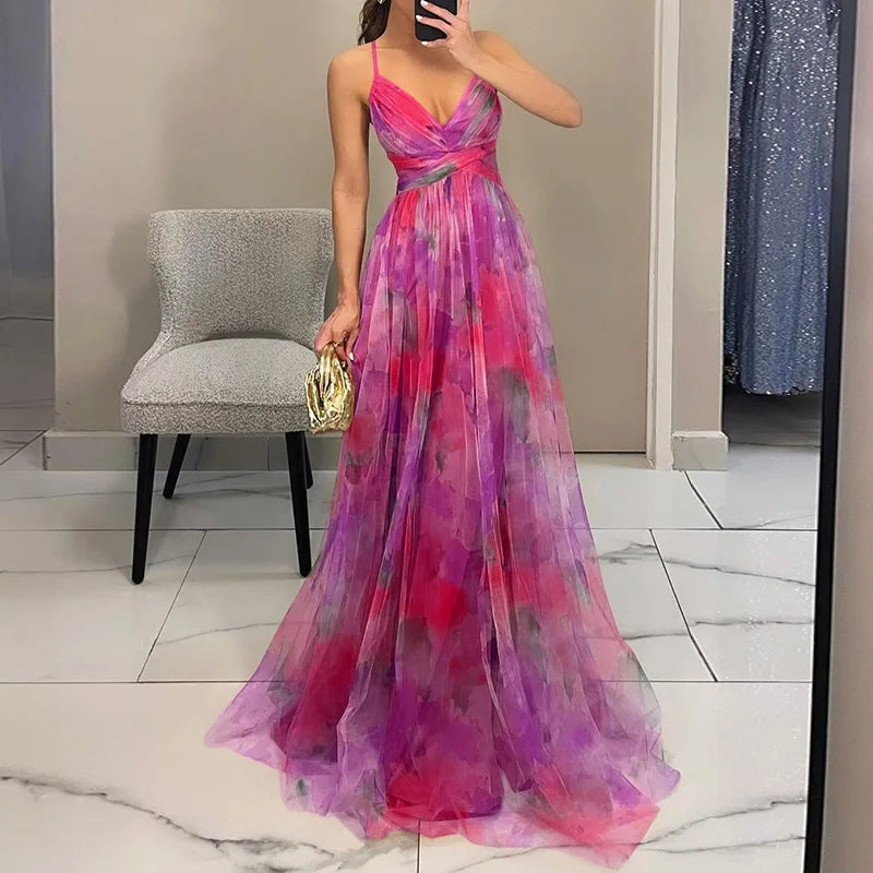 Damen Maxi Kleid mit Blumenmuster | Valeska