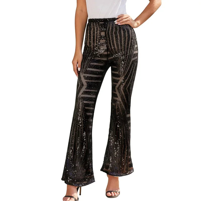 Glitzernde Bootcut-Partypants für Damen | Selina