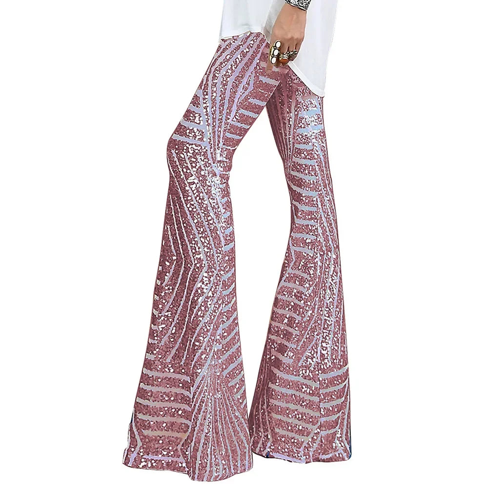 Glitzernde Bootcut-Partypants für Damen | Selina
