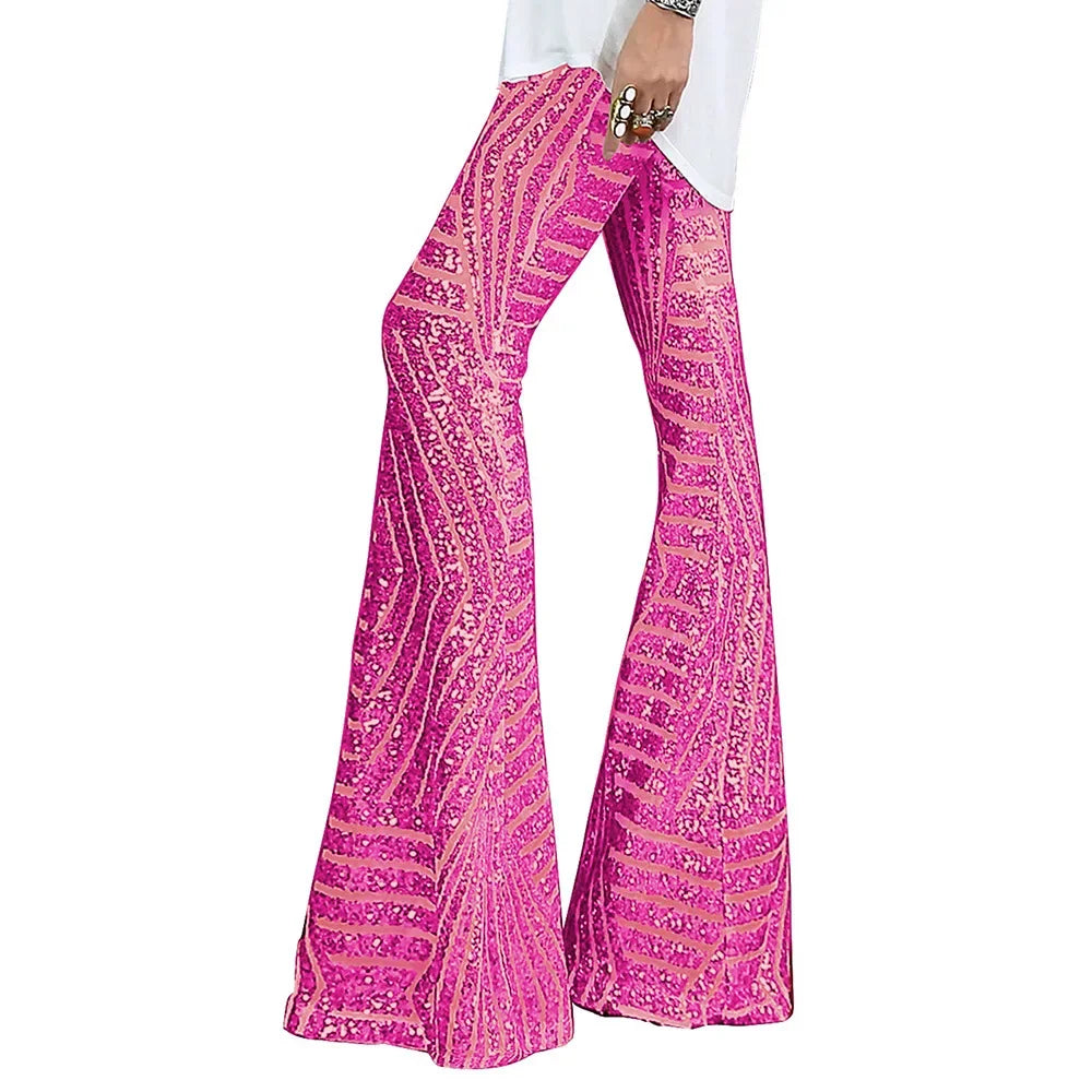 Glitzernde Bootcut-Partypants für Damen | Selina
