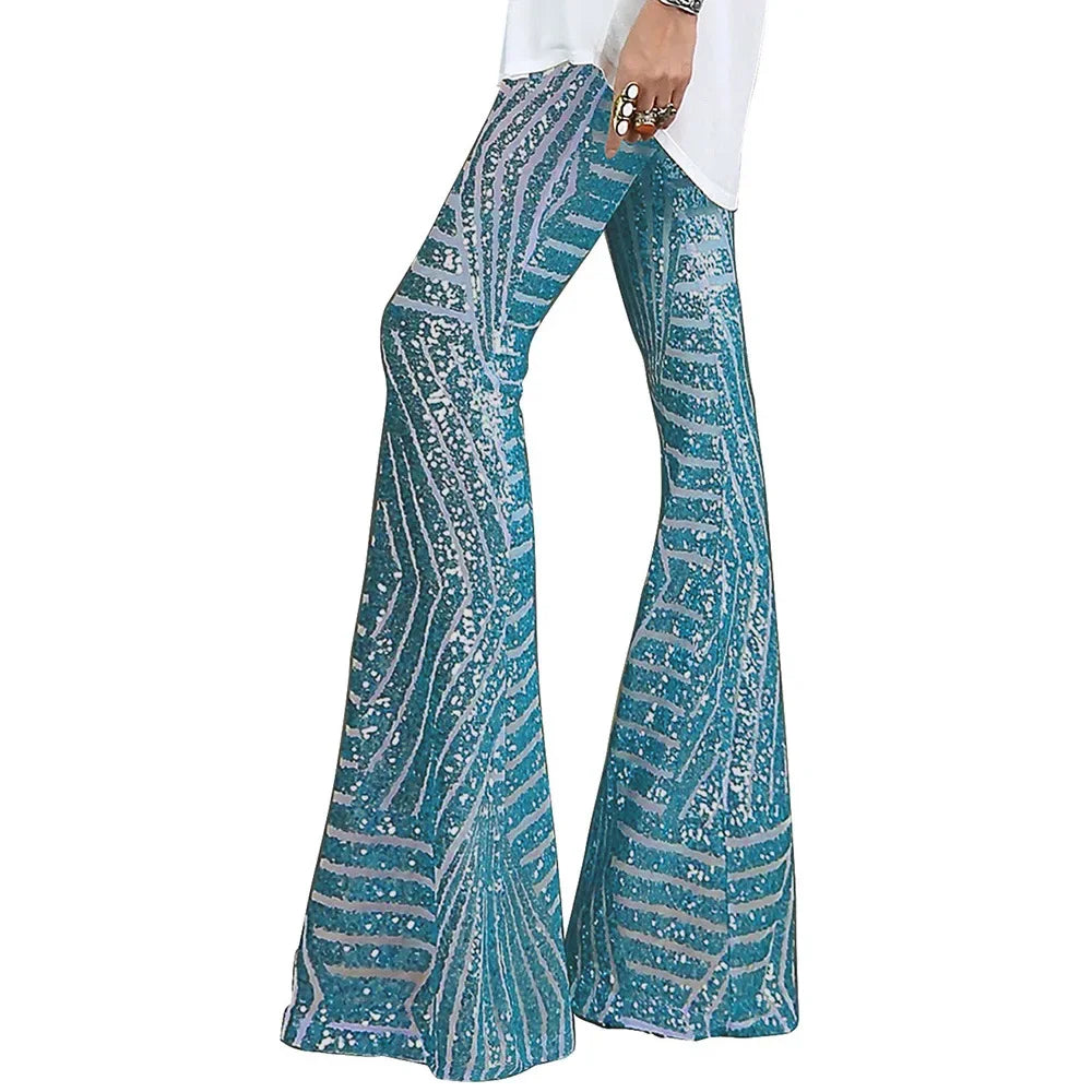 Glitzernde Bootcut-Partypants für Damen | Selina