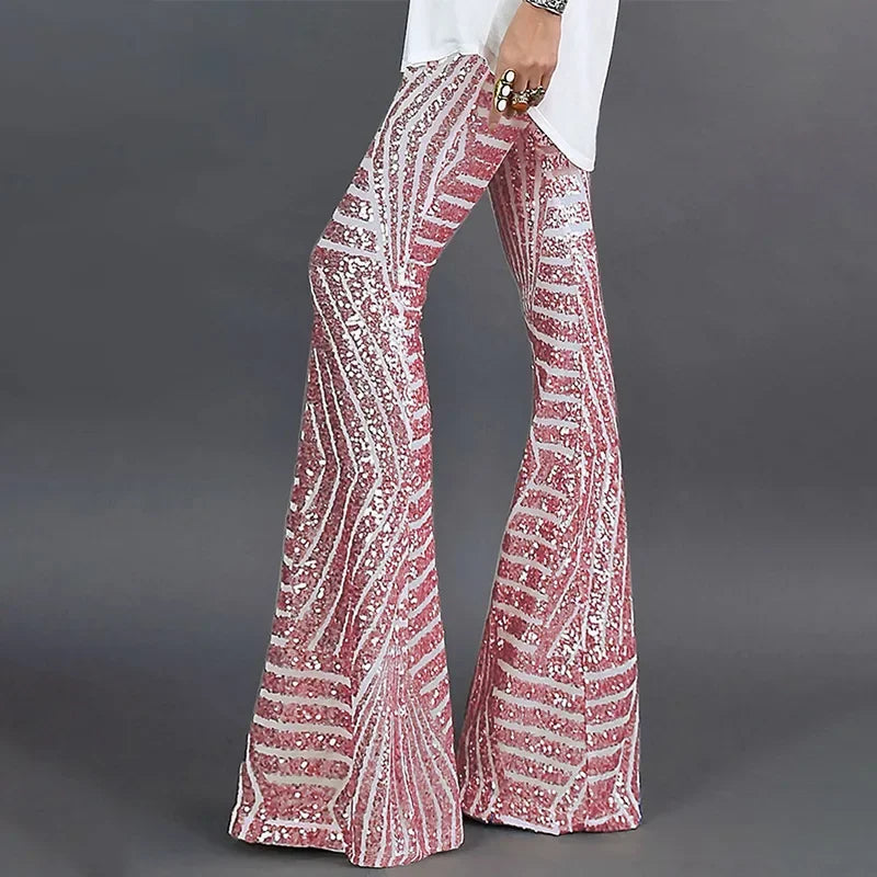 Glitzernde Bootcut-Partypants für Damen | Selina