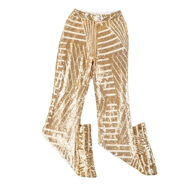 Glitzernde Bootcut-Partypants für Damen | Selina
