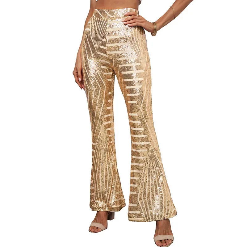 Glitzernde Bootcut-Partypants für Damen | Selina