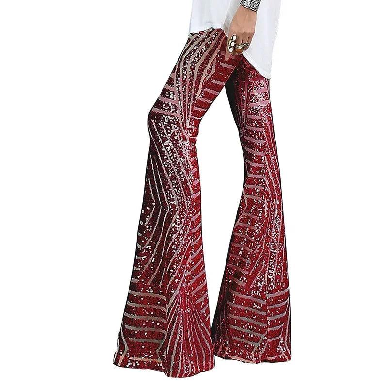 Glitzernde Bootcut-Partypants für Damen | Selina