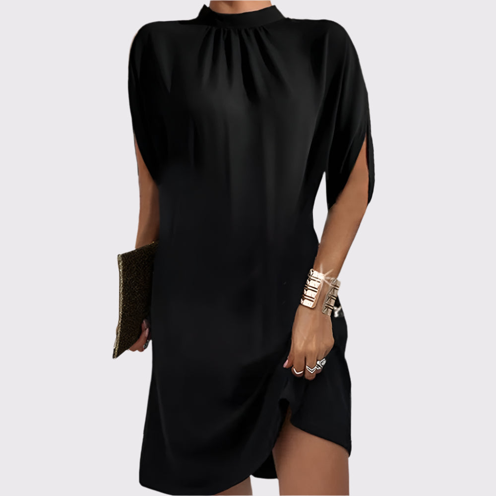 Damen Gradient Shift Kleid in Schwarz-Weiß | Mirella