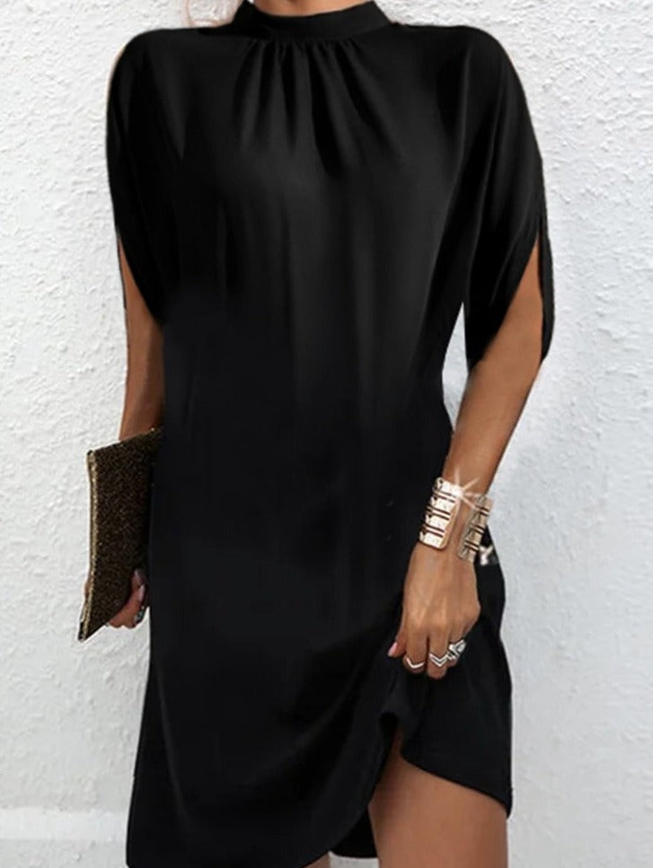 Damen Gradient Shift Kleid in Schwarz-Weiß | Mirella
