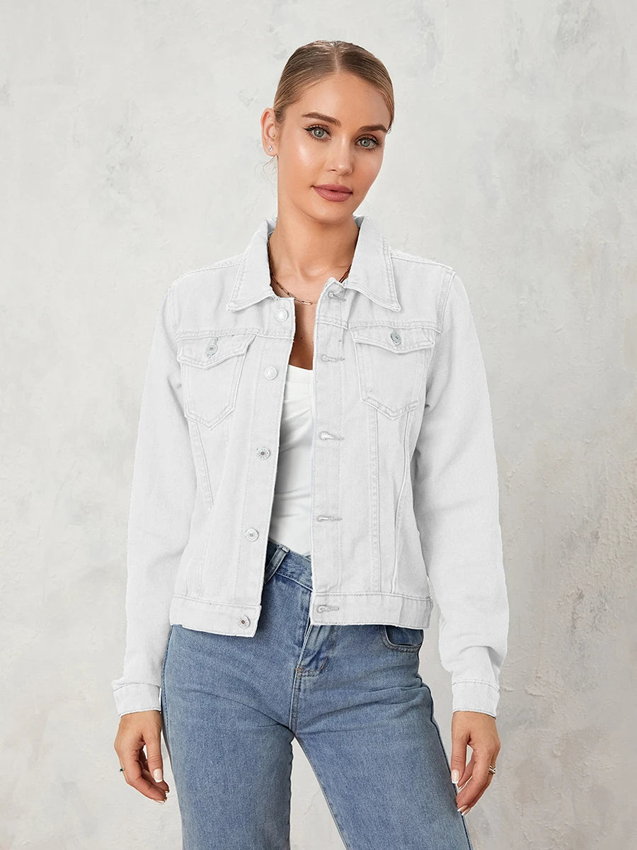 Damen Jeansjacke mit klassischer Knopfleiste | Meira