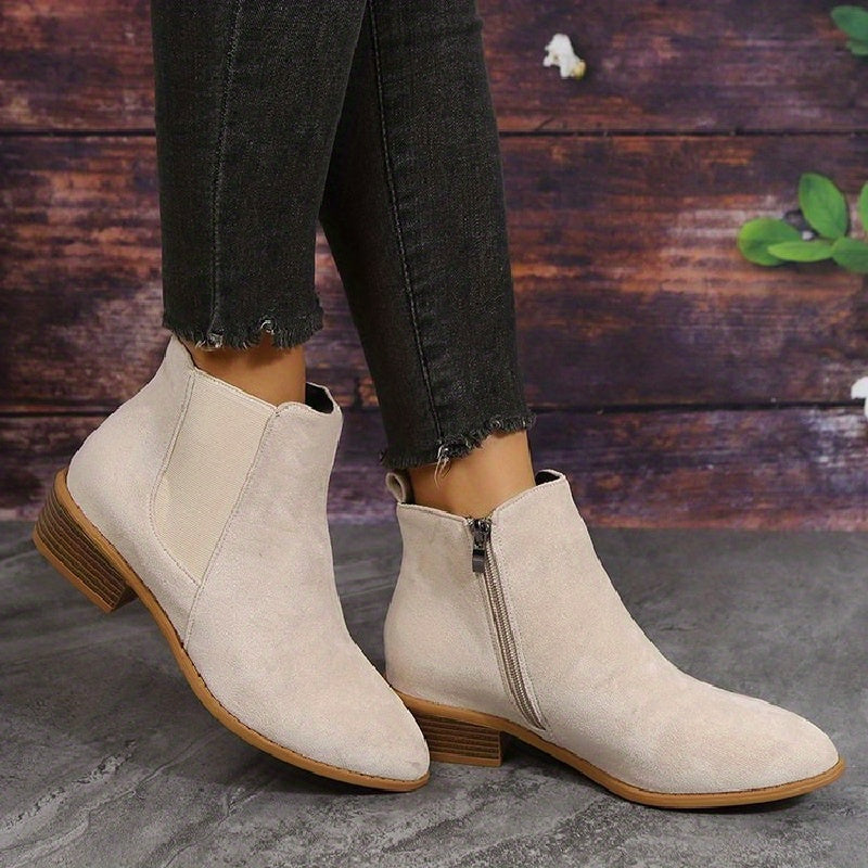 Wildleder Stiefeletten für Damen mit Reißverschluss | Selia