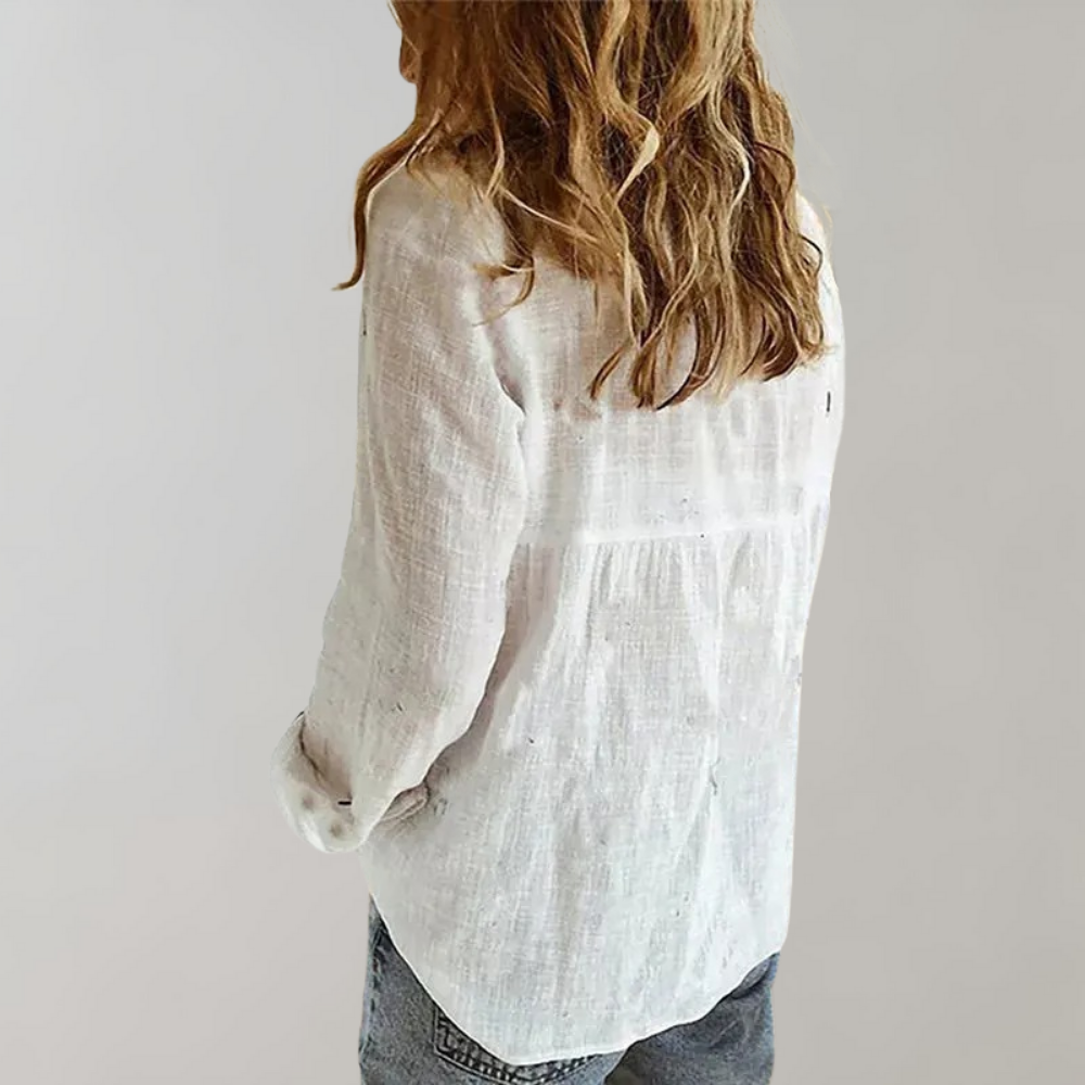 Damen Bluse mit Asymmetrischem Saum | Alissa
