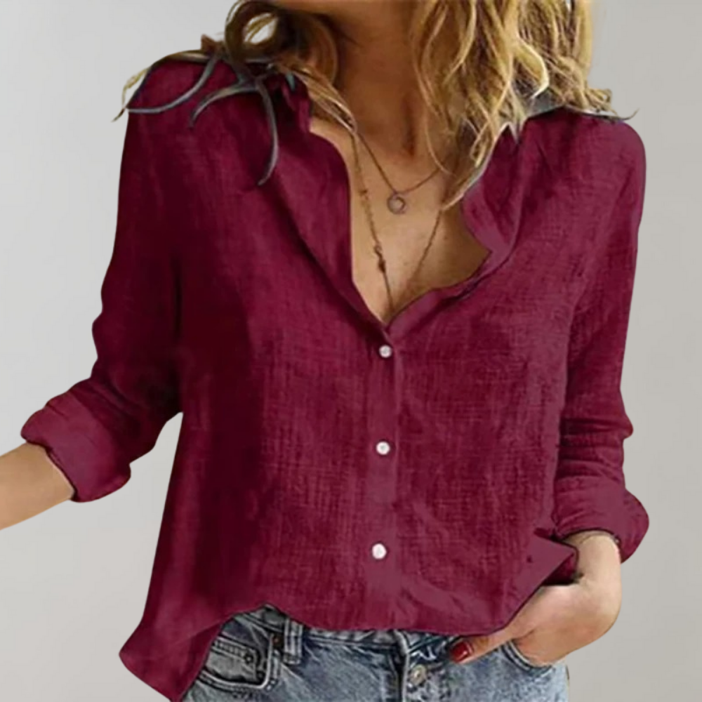 Damen Bluse mit Asymmetrischem Saum | Alissa