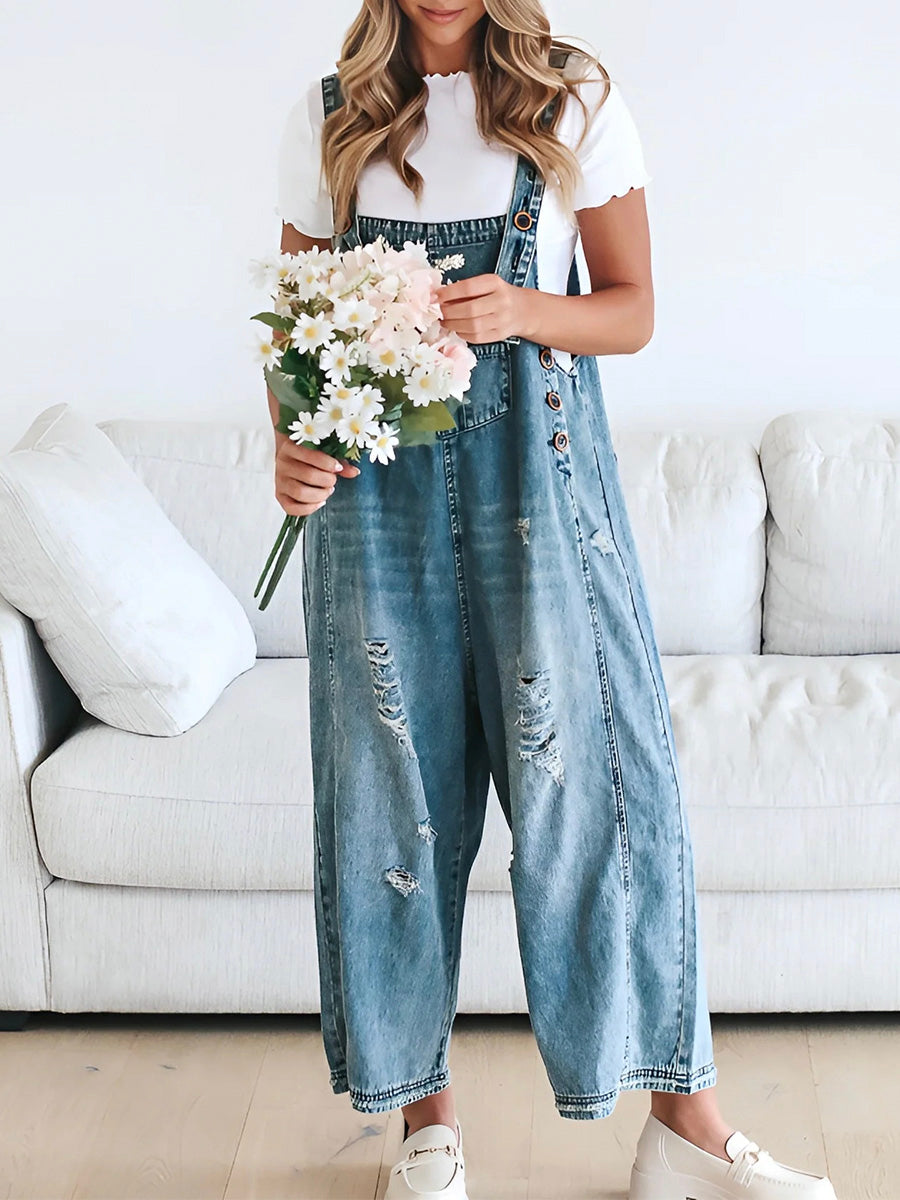 Damen Latz-Overall im Used-Look | Ronelle