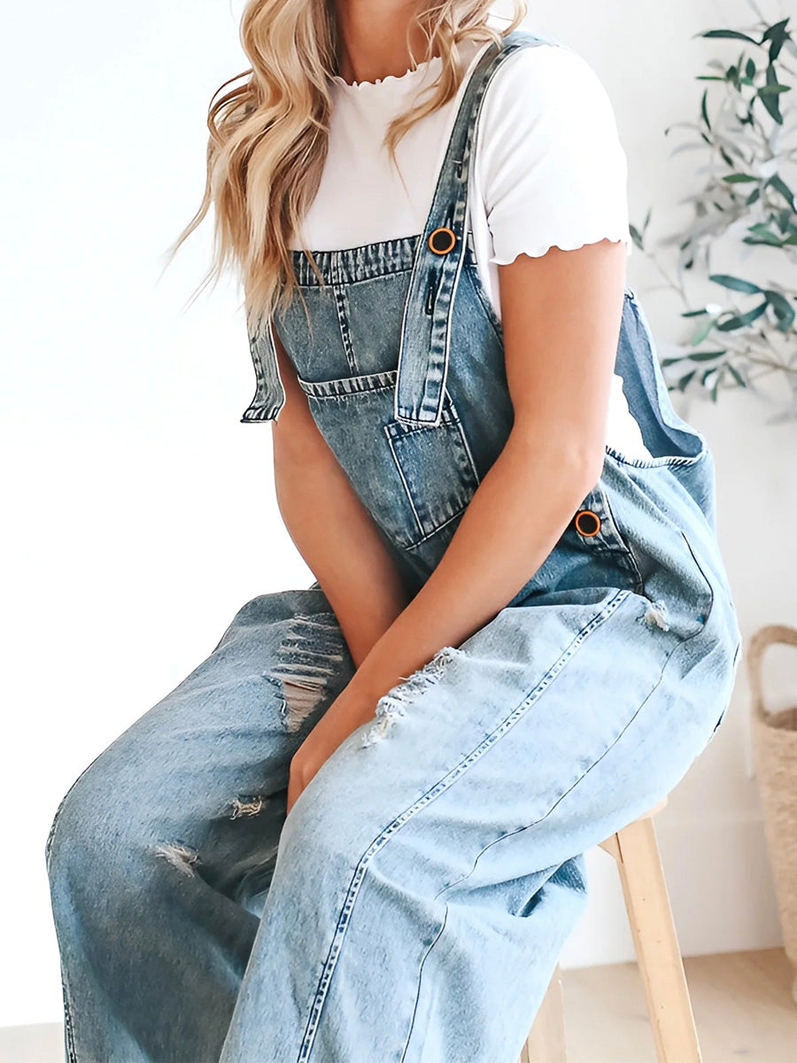 Damen Latz-Overall im Used-Look | Ronelle