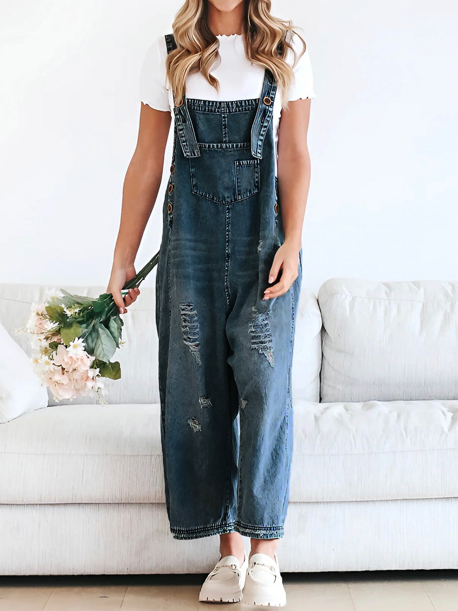 Damen Latz-Overall im Used-Look | Ronelle