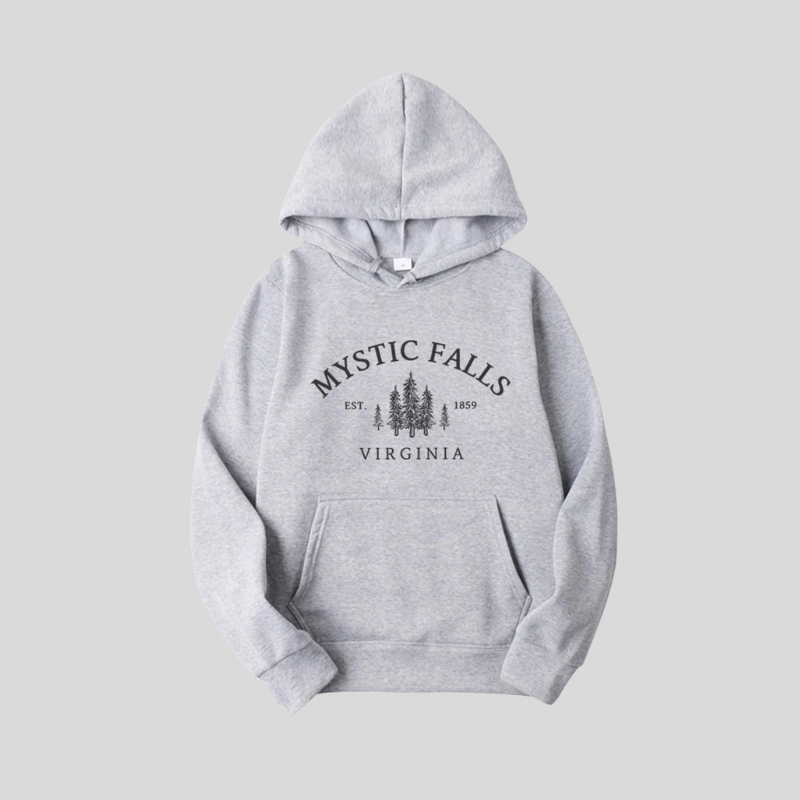 Mystic Falls Hoodie – Unisex Kapuzenpullover im College-Style