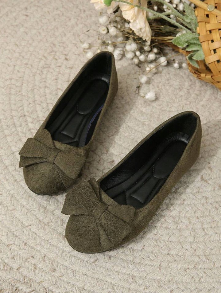 Damen Slip-On Wildleder-Schuhe mit Schleife | Lirona