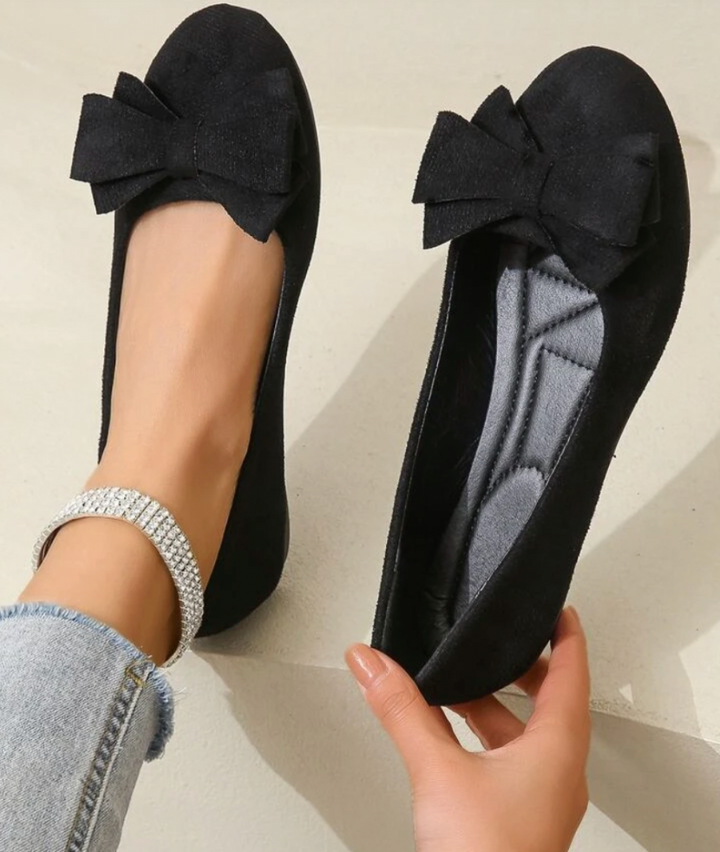 Damen Slip-On Wildleder-Schuhe mit Schleife | Lirona