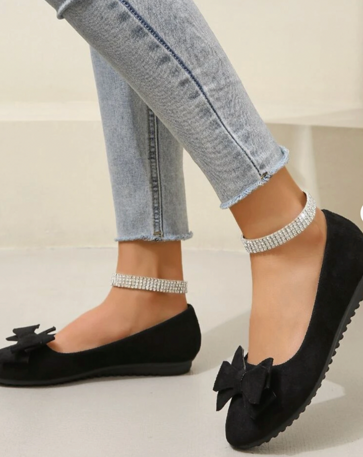 Damen Slip-On Wildleder-Schuhe mit Schleife | Lirona