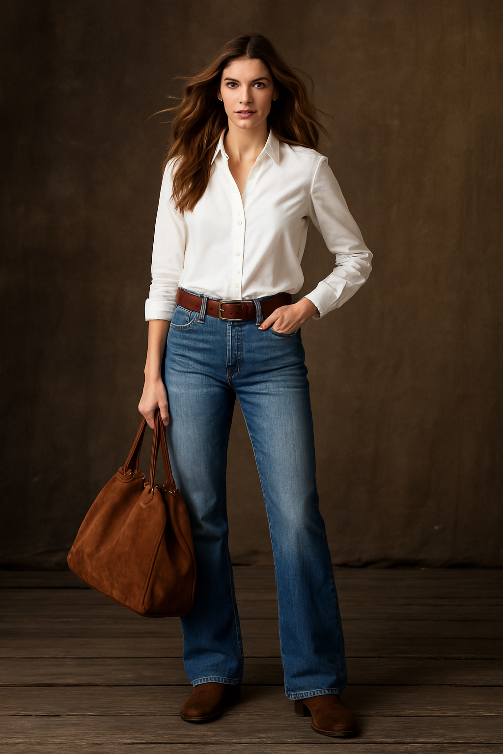 Retro Weite Jeans für Damen | linore